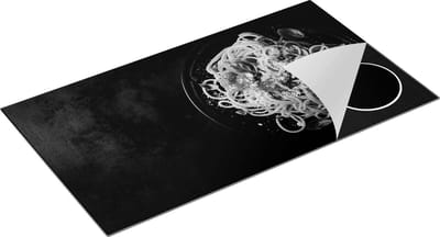 Chefcare Inductie Beschermer Bord Italiaanse Spaghetti op een Marmeren Plaat - Zwart Wit - 95x50 cm - Afdekplaat Inductie - Kookplaat Beschermer - Inductie Mat