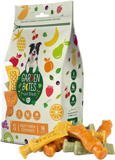 duvoplus Garden Bites - Fruity Tonya Toothpaste Hondensnacks - Hondensnoepjes - Vegetarisch & Glutenvrij - Small 18st