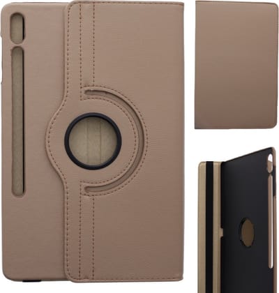 LuxeBass Samsung Galaxy Tab S7+/ S7 Plus / Tab S7 FE 5G 12.4 inch 2020 Draaibaar Hoesje - goud