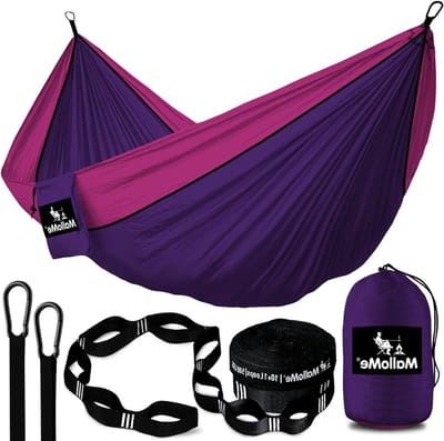 Kampeerhangmat - Outdoor hangmat Reishangmat - Ontspannen in de natuur - Sterk en veilig getest - 285 x 140 cm