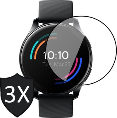 Screenprotector geschikt voor OnePlus Watch - PET Full Screen Protector - 3 Stuks