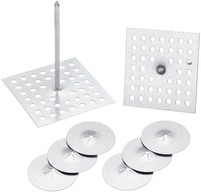 100 Pcs Perforated Isolatie Pens - 50 - 1.2 cm - 1.5 Inches - Zelfvergrendeling Ringen - Isolatie Bar - Aluminium Pens - Isolatie - Rond Houders voor Muur - Vloer - Plafond - 50 Set/100 Stukken