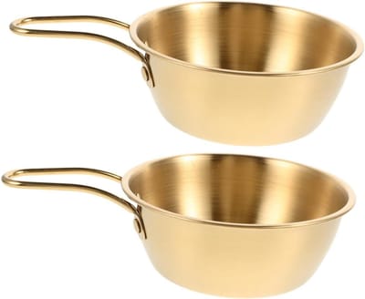 Scheerschuim Kom - Scheerzeep Bakje - Comfortabel Scheren - Roestvrij Staal - 19 x 13 x 5 cm - Goud