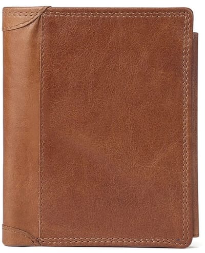 WiseGoods Premium Heren Portemonnee Leer Met RFID Bescherming - Billfold Portemonnees Voor 11 Pasjes - Accessoires - Vintage Bruin