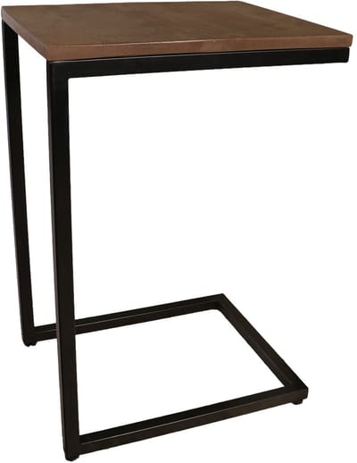 Bijzettafel Jerry 55cm walnoot duurzaam mangohout laptoptafel mango side table