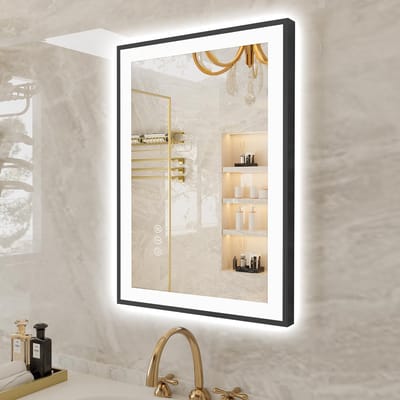 Dimbare LED badkamerspiegel met anti-condens en 3 kleurtemperaturen - 20x28cm