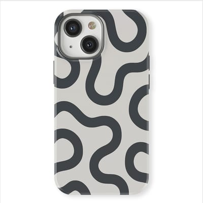 DripCase Motion Flow Tough Hoesje geschikt voor iPhone 13 Mini | Backcover met Mag | Trendy Design | Valbescherming | Graphite Glide