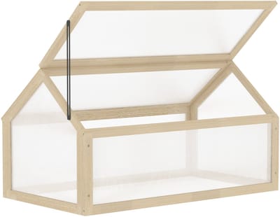 Outsunny kweekkas - van dennenhout en kunststof - 90x52x49,5 cm