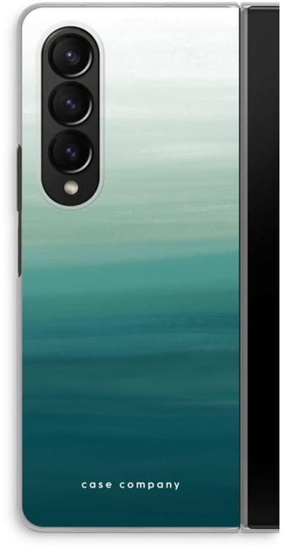 Case Company® - Hoesje geschikt voor Samsung Galaxy Z Fold4 hoesje - Ocean - Soft Cover Telefoonhoesje - Bescherming aan alle Kanten en Schermrand