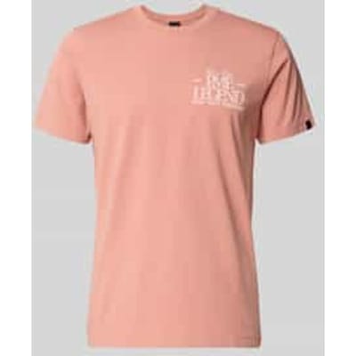 T-shirt met labelprint en ronde hals