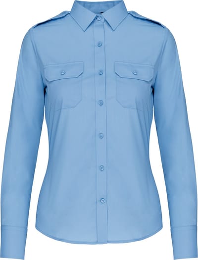 Kariban Damespilootoverhemd lange mouwen K506 - sky blue - L