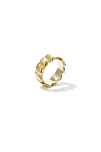 Goudlief Gelaagde harten statement ring - Goudkleur - 16 - Roestvrij staal - Verkleurt niet - Goudlief.nl