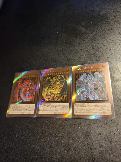 1 stuk/set Yu-Gi-Oh! Raviel Heer van Fantoompjes Uria Heer van Brandende Vlammen Hamon Heer van Klappende Bliksem ACG Doe-het-zelf Kaart Cadeau Premium Kwaliteit gray