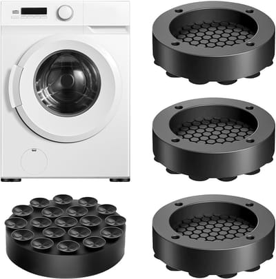 Universele Antislip Onderleggers met Zuignap voor Witte Apparaten | Trillingsdemper voor Wasmachine, Droger en Vaatwasser, Ideaal voor Keukenmeubels en Stabiliteit
