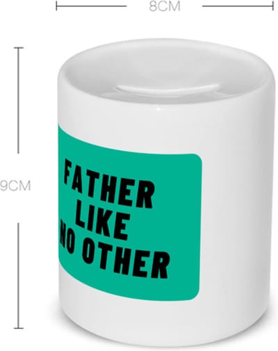 Akyol - father like no other Spaarpot - Vader - geweldige vader - niemand anders - verjaardag - cadeau - kado - bedankje - geschenk - 350 ML inhoud
