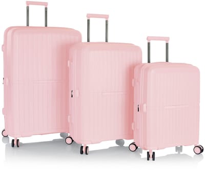 Heys AirLite 4 wielen Kofferset 3-delig met uitbreidingsplooi - Harde bagage - TSA slot - blush