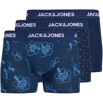 JACK & JONES- JACANTHONY PRINT TRUNKS 3 PACK NOOS - Heren - Trunks