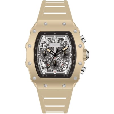INVICTA Racing 69704 Herenhorloge - Quartz Uurwerk - Acryl met Zilveren Wijzerplaat - 43 mm