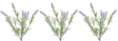 Lavendel kunstplant bundeltje - 3x - bosje - paars - 44 cm -