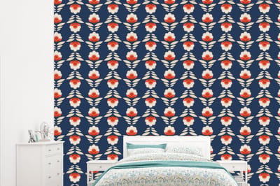 Behang - Fotobehang Patronen - Abstract - Bloemen - Breedte 315 cm x hoogte 260 cm