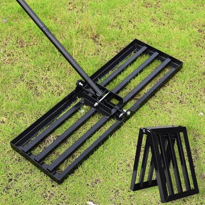 Gras Egalisatie Hark Staal met Verstelbare Steel - Tuinwerktuig voor Vlakveld