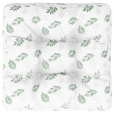 vidaXL - Palletkussen - bladpatroon - 60x60x12 - cm - stof