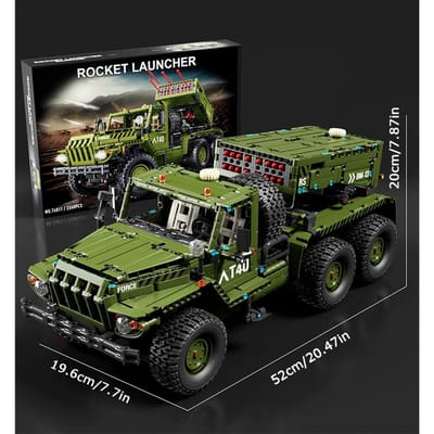 2268 STUKS Groen Artillerie Voertuig Bouwstenen Speelgoed Lanceerder Bouwstenen Speelgoed Sets Ideaal Voor Kinderen Sieraden Cadeaus gray