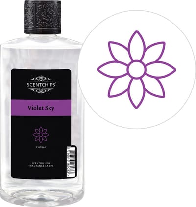 Scentchips® Voilet Sky - Geurolie Voor Oliebrander - Parfum Olie - Geurolie Voor Lampenolie - Geurlamp Olie - 475ml