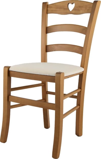 Tommychairs Cuore - Eetkamerstoel - 1 Stuk - Eikenhout - Stof