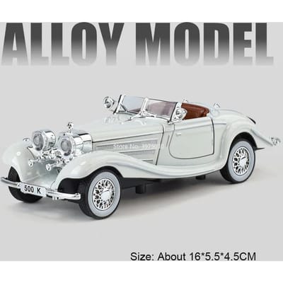 1:32 Schaal Rolls Royce Phantom 500K Vintage Auto's Model Speelgoed Wiel Schokabsorptie Pull-Back Voertuigen Modellen Cadeaus voor Volwassenen
