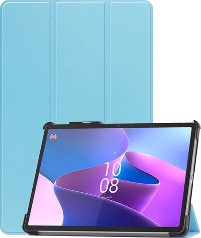 Hoesje - Geschikt voor Lenovo Tab P11 Pro - Dun & Stevig - Trifold Bookcase Hoes - Hard Cover Case - Met Uitsparing Geschikt voor Lenovo Pen - Hardcover Book - Tablethoes - Lichtblauw