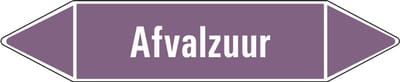Afvalzuur leidingmarkering op vel - basen 126 x 26 mm - 5 per vel