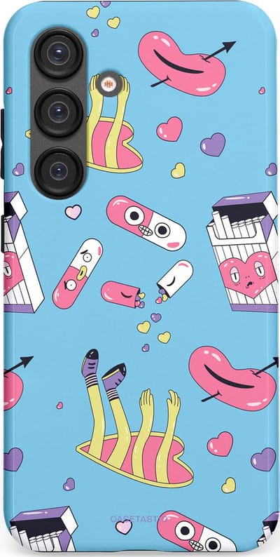 Casetastic Hoesje Geschikt voor Samsung S25 - Stijlvolle Beschermende Duo-layer Case - Liefdespil