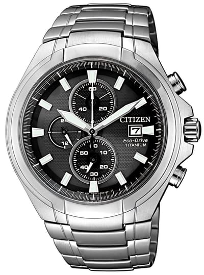 Citizen Super Titanium Horloge - Citizen heren horloge - Zwart - diameter 43 mm - Titanium