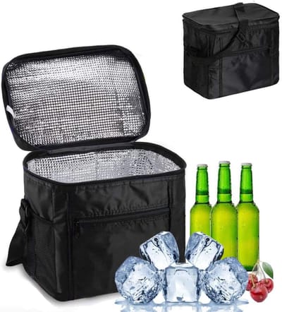 1 stuks kleine koeltas, picknicktas, ijszak, opvouwbare thermische tas, geïsoleerde tas, lunchtas voor buitenreizen, picknicks, kamperen 27*17*24CM