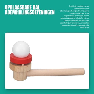 Dailygoods- Opblaasbare Bal Longcapaciteitsoefening - Ademtraining - Educatief - Veilig - Lichtgewicht - Schuimballen - Ademhalingsoefening