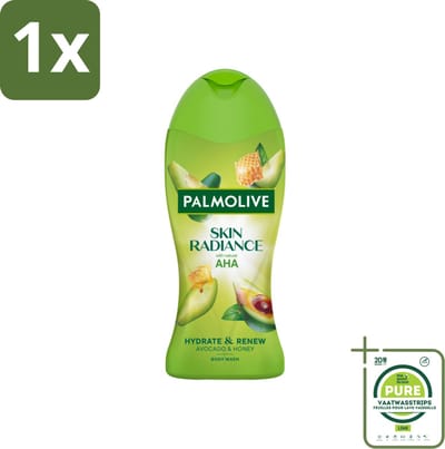 1 x Palmolive – Douchegel – Skin Radiance Avocado Honey – 250 ml - Douchegel - Exfoliatie - Huidverzorging - Stralende Huid - Avocado
