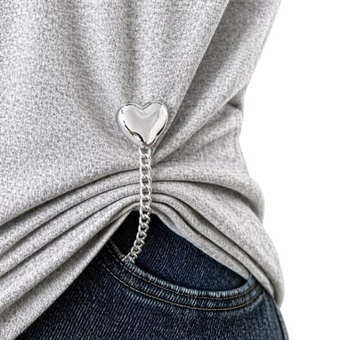Kleding Clips – 2 Stuks – Hart Design – Verstelbare Broek & Mouw Verkorter – Zonder Naaien – Fashion Accessoire – Voor Dames