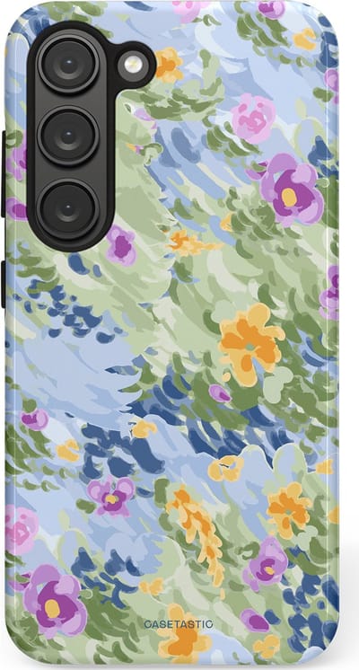 Casetastic Hoesje Geschikt voor Samsung S23 - Stijlvolle Beschermende Duo-layer Case - Zonnige Bloemtuin