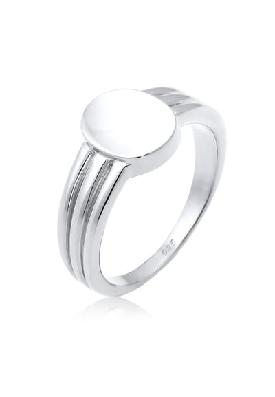 Elli - Ring - Dames zegelring Geo Look Basic Blogger Trend in 925 Sterling Zilver - Dames