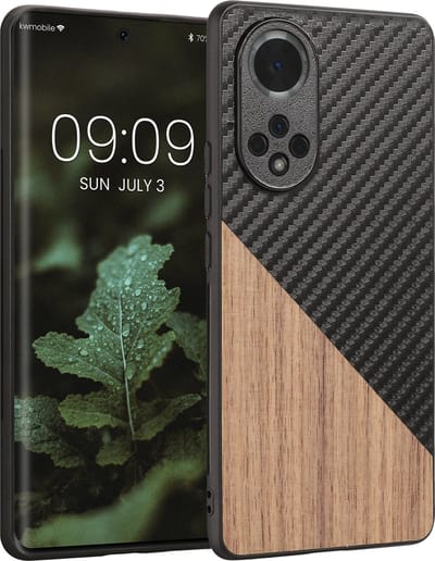 kwmobile hoesje geschikt voor Honor 50 - Backcover in donkerbruin / zwart -Smartphonehoesje - design