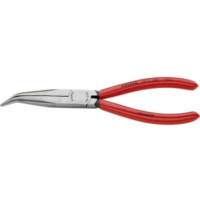 Knipex 38 21 200 Platte rondbektang Elektronica en fijnmechanica 40° gebogen Vanadium elektrostaal 200 mm