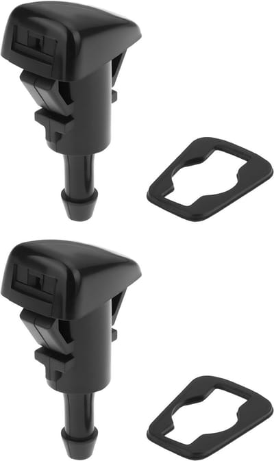 Dailygoods- Voorruitwasmachine Nozzle Set van 2 - Spuitmondjes - Compatibel met Dodge/RAM/Chrysler - Efficiënte Spray - Ringen - Schone Voorruit - Spuitmond