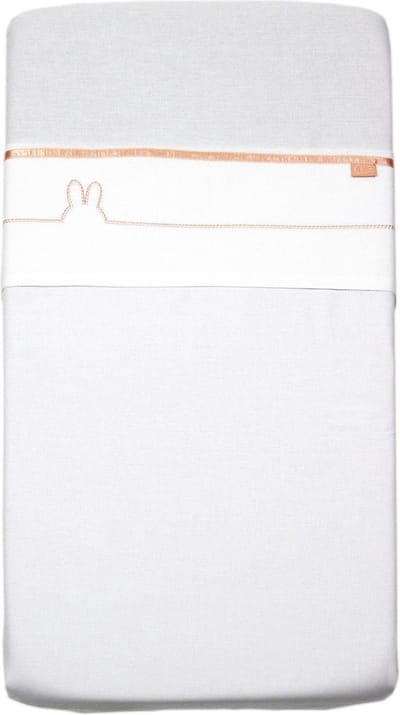 Nijntje Wieglaken - Smile - 75 x 100 cm - borduur + bias briljant - coral pink