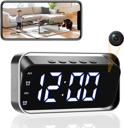 Verborgen Camera - Mini Camera - Huisbewaking - Nachtzicht Functie - 4K HD - Zwart