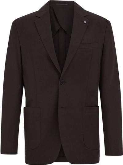 WE Fashion Heren regular fit blazer van linnenmix