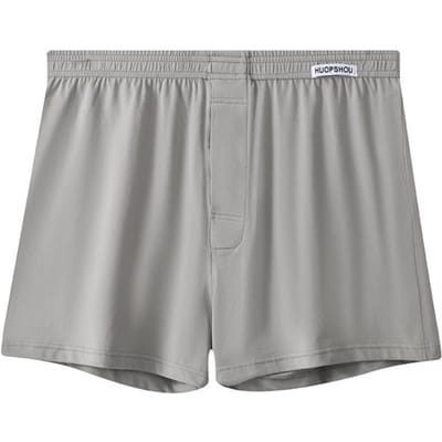 Heren Boxer Ondergoed Open Design Knoopsluiting Mid-rise Elastische Tailleband Shorts Briefs Effen Kleur Losvallend Ondergoed M