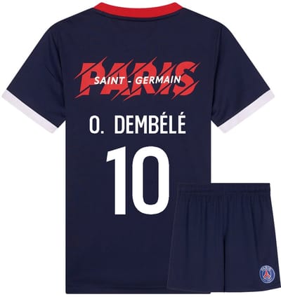 PSG Voetbaltenue Dembele - 2025-2026 - Voetbal Tenue Kinderen - Shirt en Broekje - Jongens en Meisjes -- Maat 116