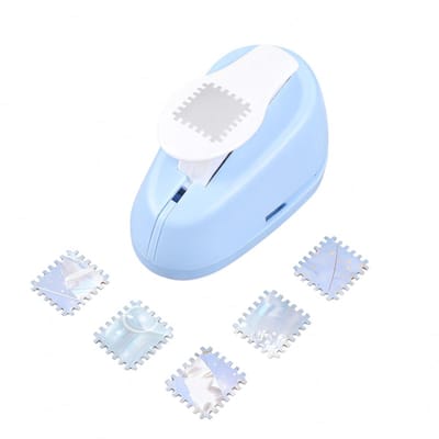 Vierkante papierpons (2 cm) in postzegelvorm – Pons met hefboommechanisme voor scrapbooking, kaarten maken en creatieve papierprojecten