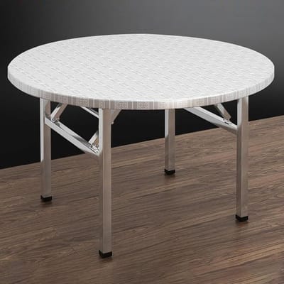 Opvouwbare Ronde Tafel - Werktafel Eettafel - Buiten Dineren - Roestvrij Staal - 90x72cm - Zilver